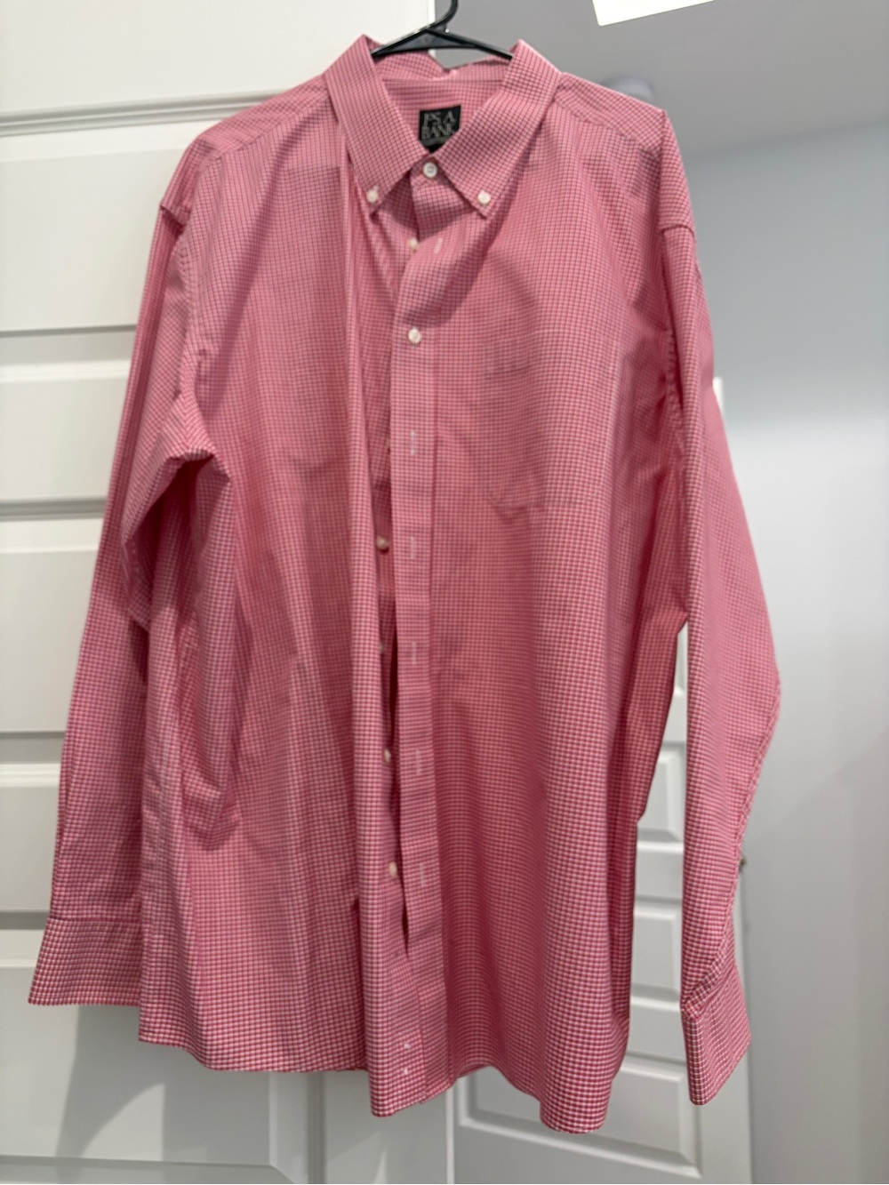 Jos. A. Bank Men's Red Check Button-Down Dress Shirt